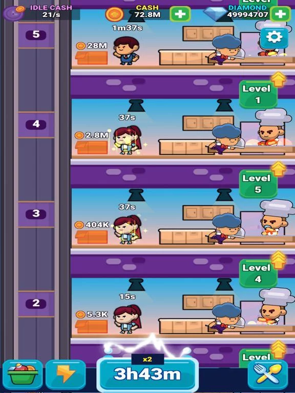 Изображение игры: Idle Restaurant.