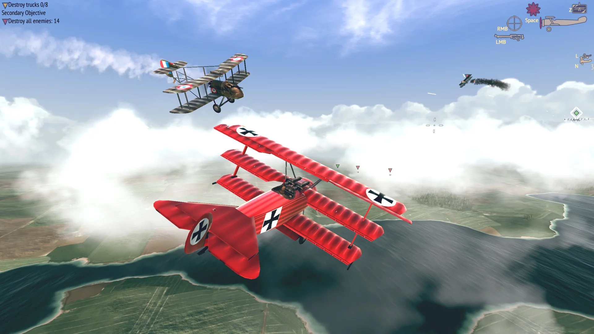 Изображение игры: Warplanes: WW1 Sky Aces