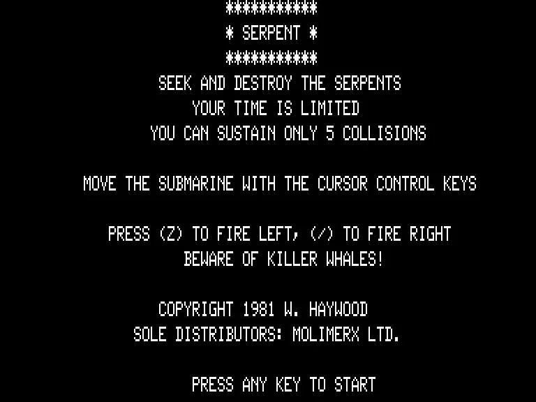 Изображение игры: Serpent