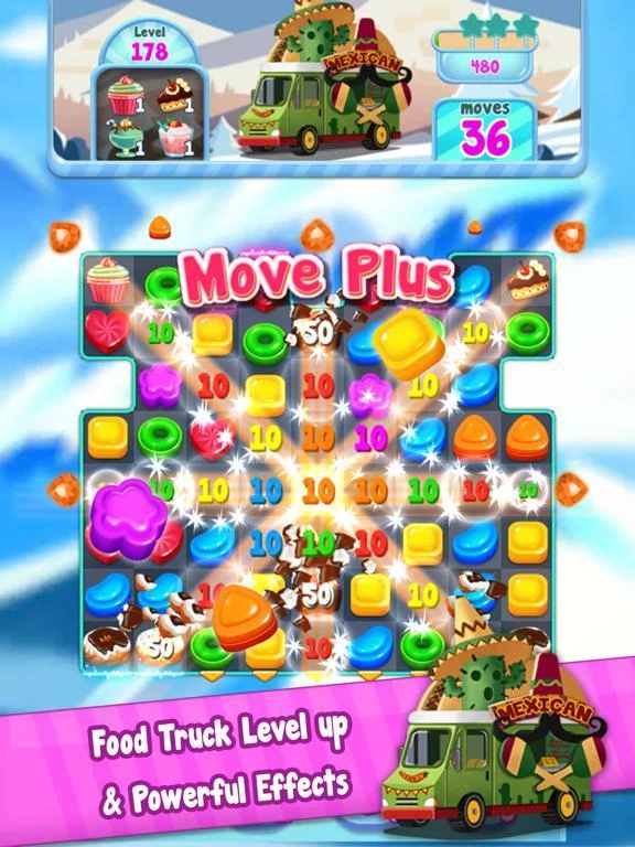 Изображение игры: Food Crush:sweet puzzle