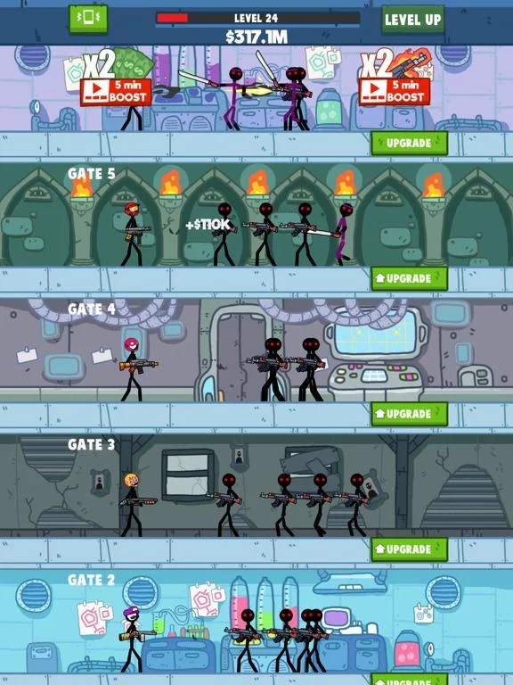 Изображение игры: Idle Stickman