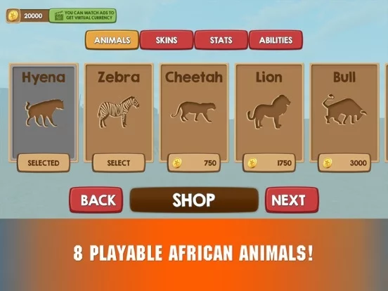 Изображение игры: Savanah Wildlife: Animals Sim