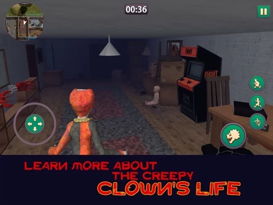 Изображение игры: Creepy Clown Night Chase 3D