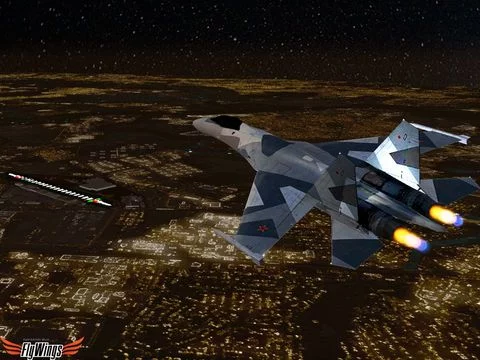 Изображение игры: Flight Simuator New York FlyWings Night Fly 2015 Free