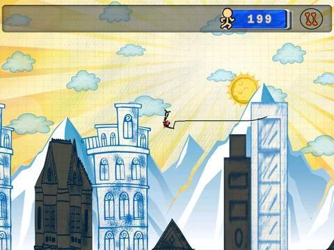 Изображение игры: Stick-man Swing Adventure: Tight Rope And Fly