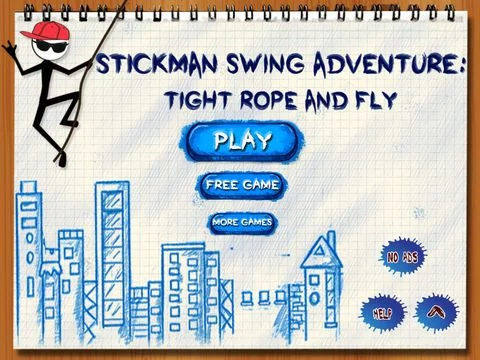 Изображение игры: Stick-man Swing Adventure: Tight Rope And Fly