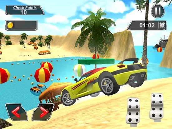 Изображение игры: Floating Aqua Car Stunt