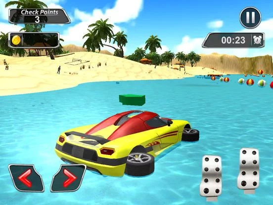 Изображение игры: Floating Aqua Car Stunt