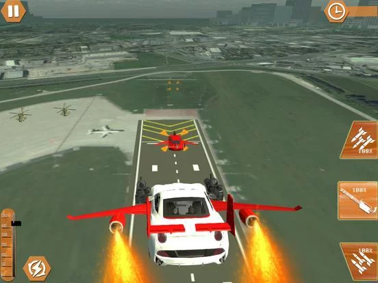 Изображение игры: Flying Car Shooting Chase: Air Stunt Simulator