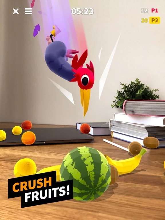Изображение игры: Flippy Friends Fruit Crush AR