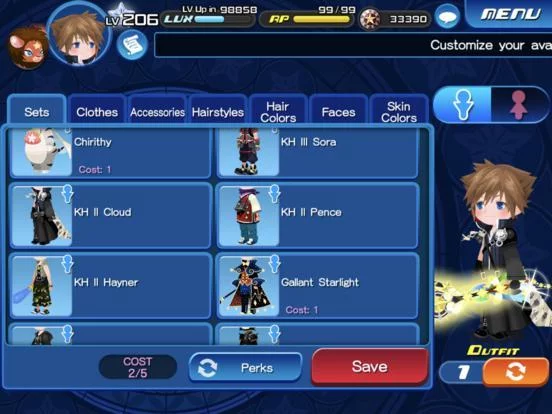 Изображение игры: KINGDOM HEARTS Union χ[Cross]