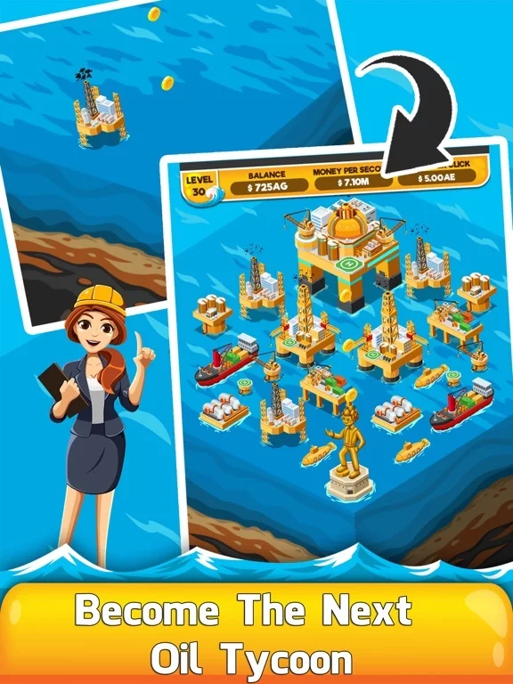 Изображение игры: Oil Tycoon 2 -Gold Clicker Inc