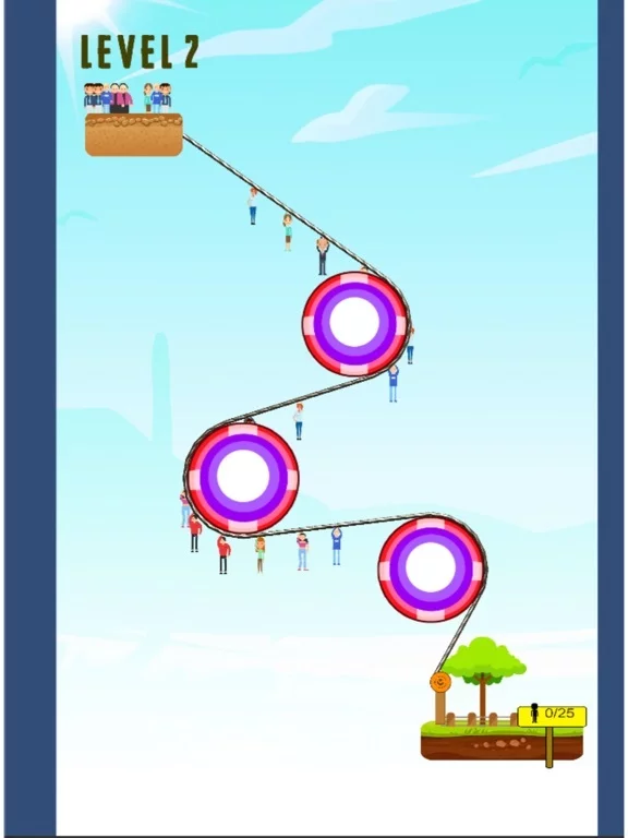 Изображение игры: Rope Rescue! Zipline Puzzle