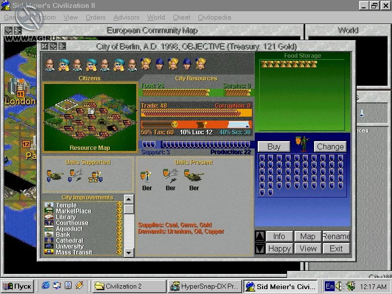 Изображение игры: Civilization 2: Fantastic Worlds