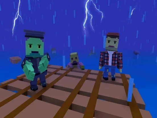 Изображение игры: Zombie Raft 3D