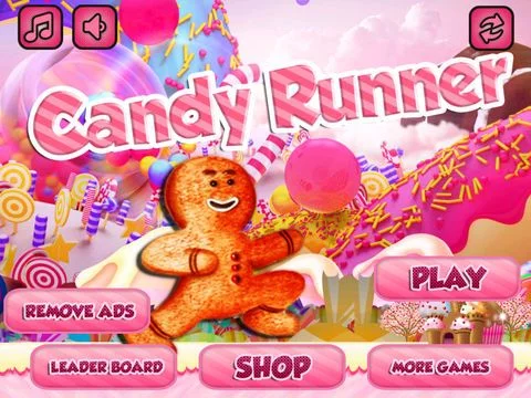 Изображение игры: Candy Runner - Race Gingerbread Man Else Crush into Candies