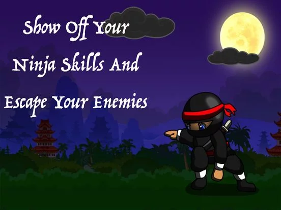 Изображение игры: Baby Ninja Runs Behind Temple
