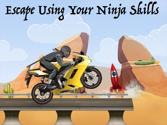 Изображение игры: Ninja Bike Surfers
