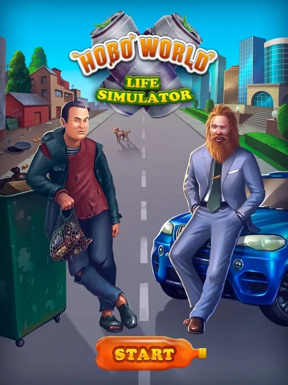 Изображение игры: Hobo World - life simulator