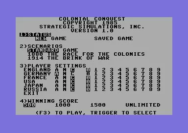 Изображение игры: Colonial Conquest (1985)
