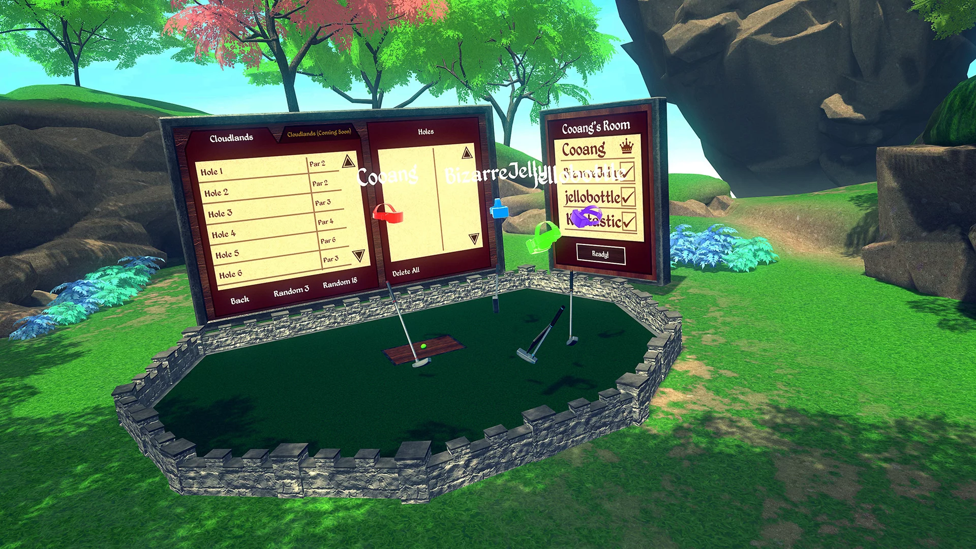 Изображение игры: Cloudlands: VR Minigolf