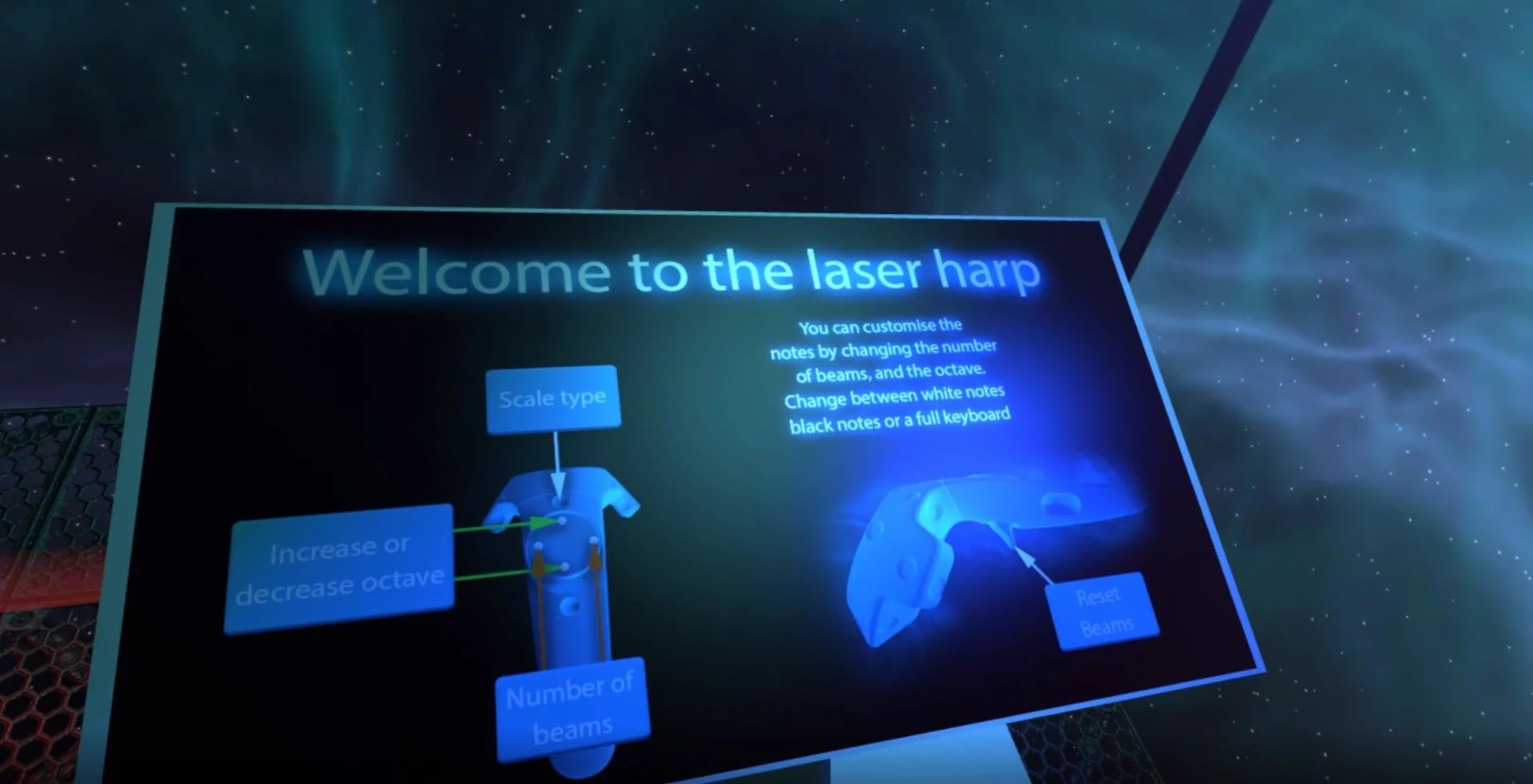 Изображение игры: VR Laser Harp