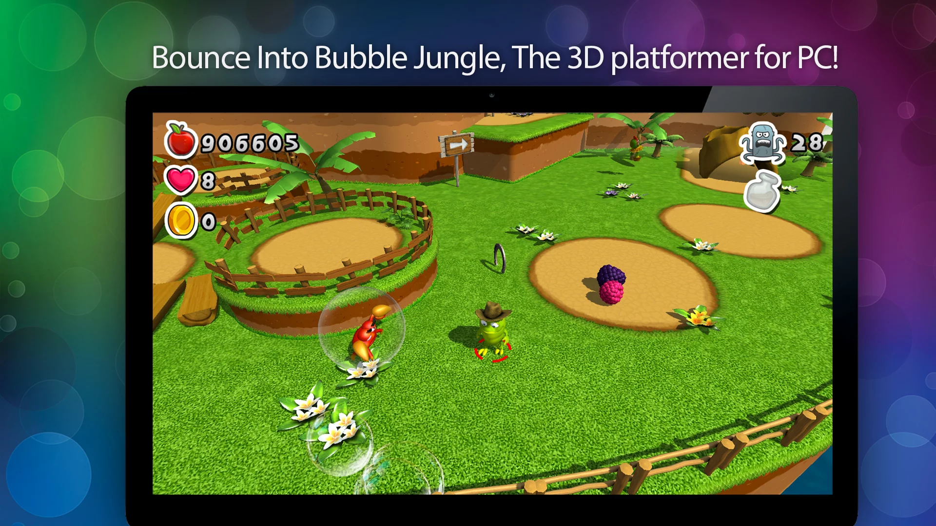 Изображение игры: Bubble Jungle Super Chameleon Platformer World