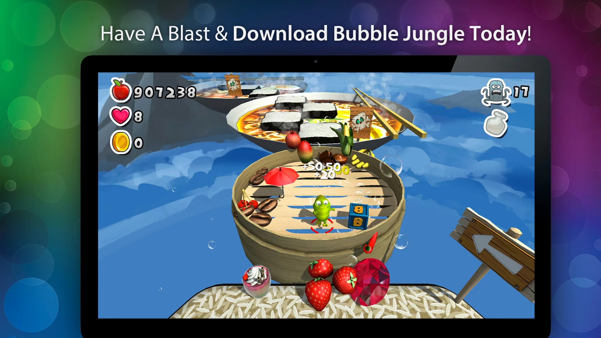 Изображение игры: Bubble Jungle Super Chameleon Platformer World