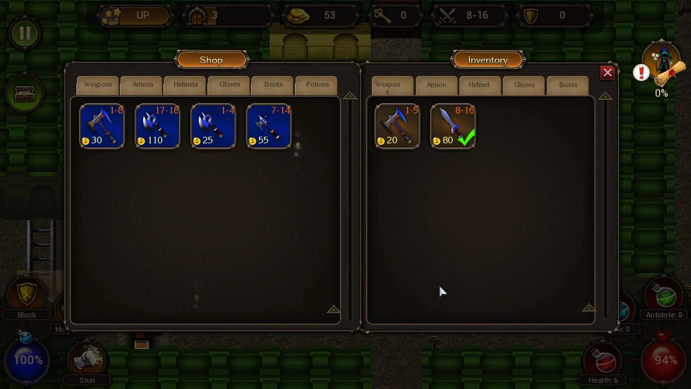 Изображение игры: Dungeon of gain