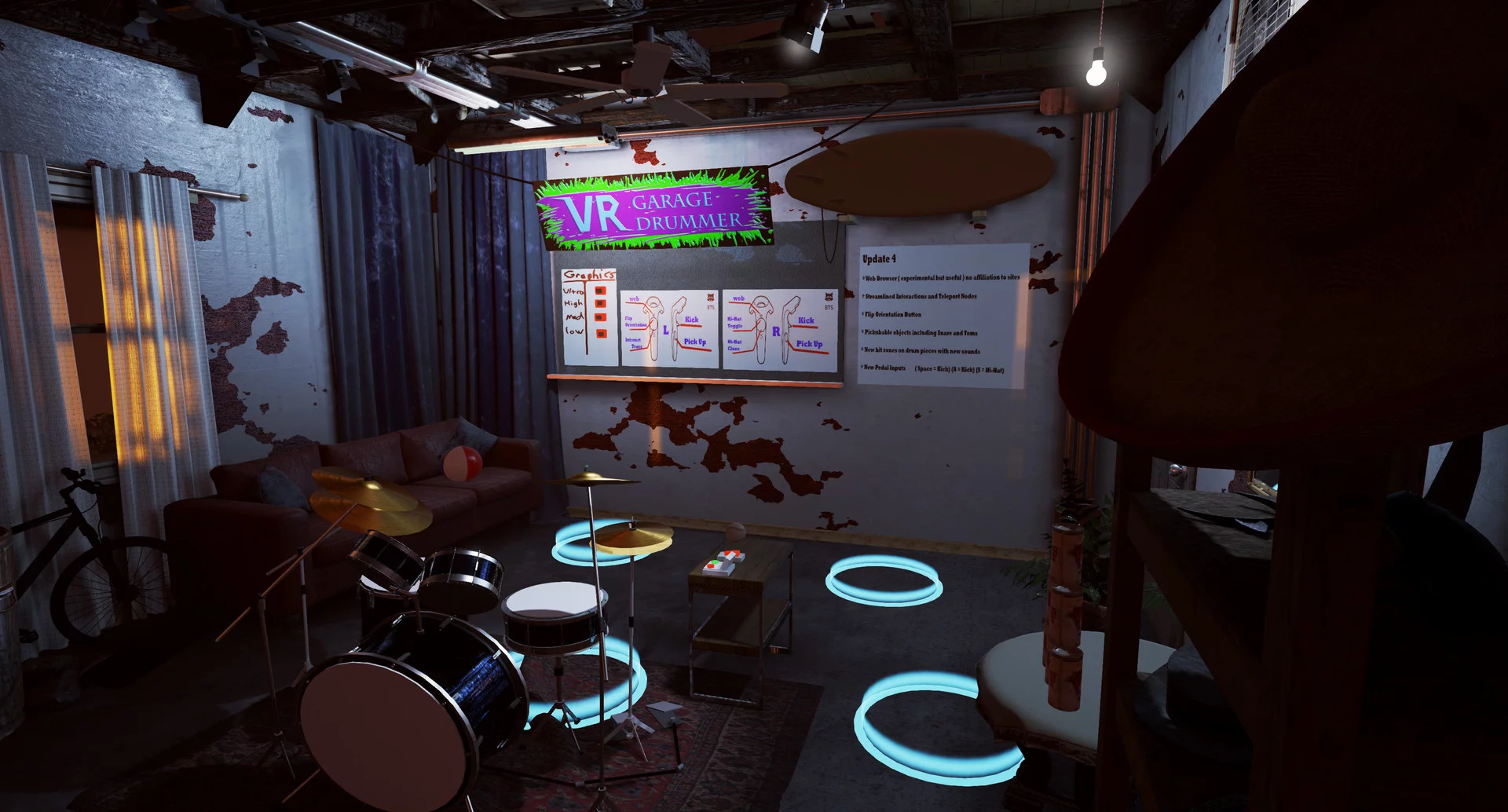 Изображение игры: Garage Drummer VR