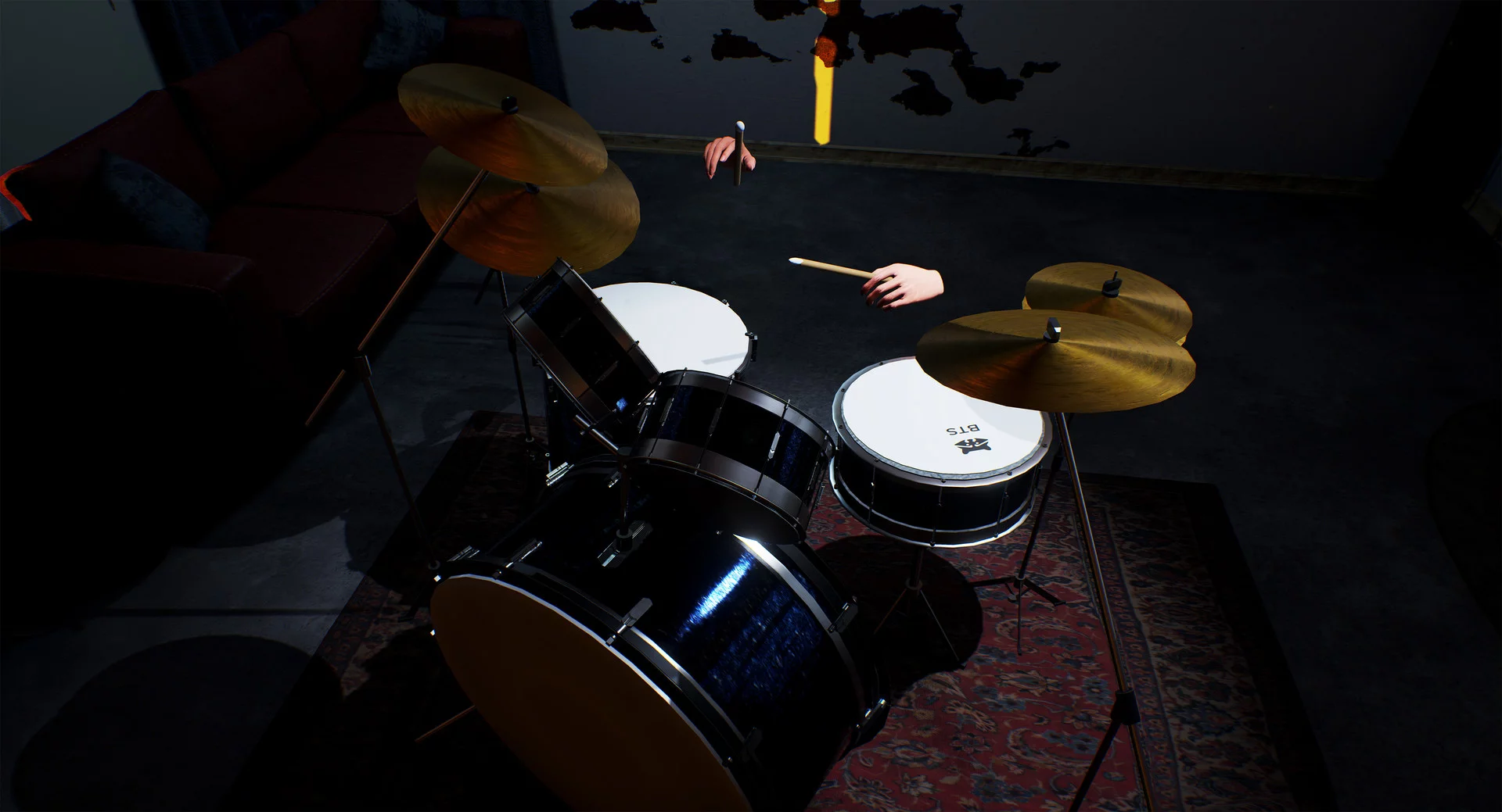 Изображение игры: Garage Drummer VR