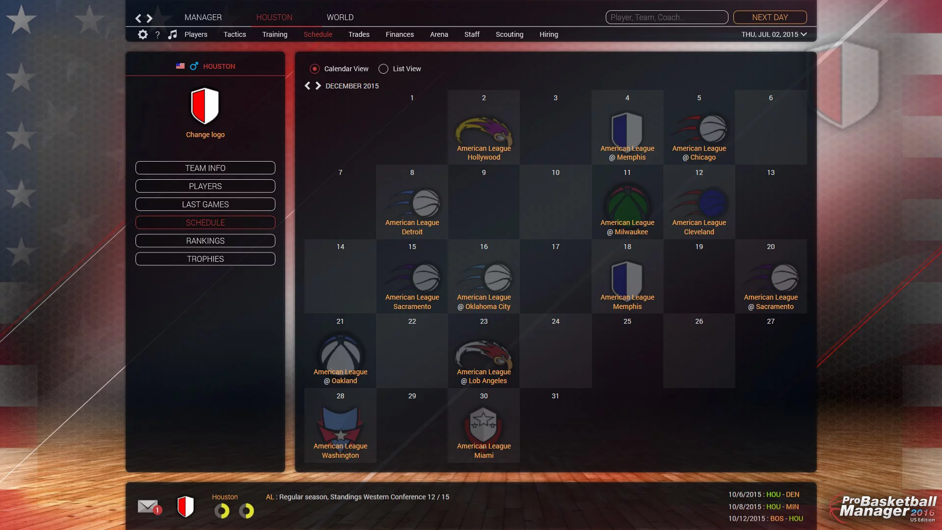 Изображение игры: Pro Basketball Manager 2016 - US Edition