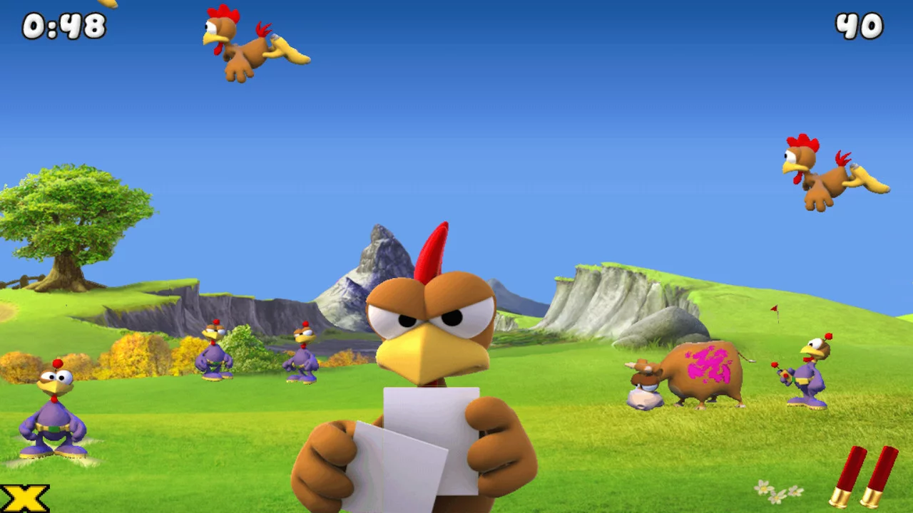 Изображение игры: Moorhuhn Invasion (Crazy Chicken Invasion)