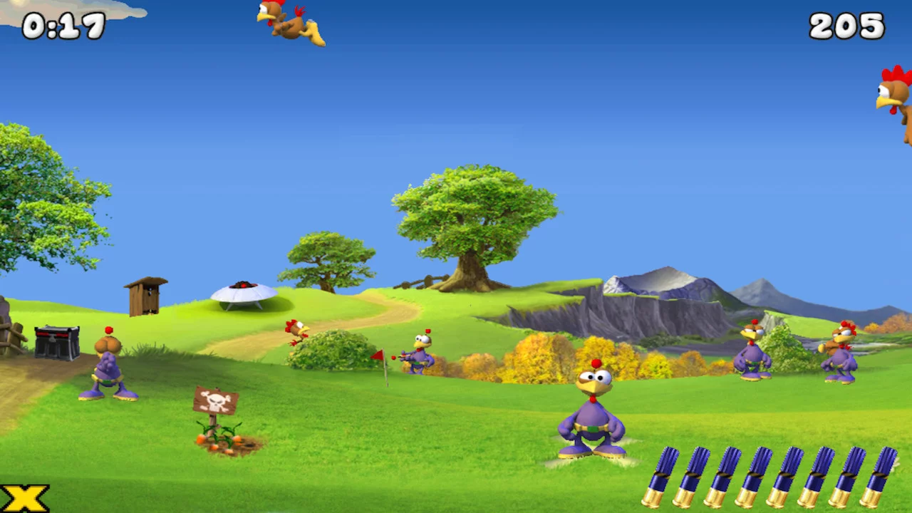 Изображение игры: Moorhuhn Invasion (Crazy Chicken Invasion)