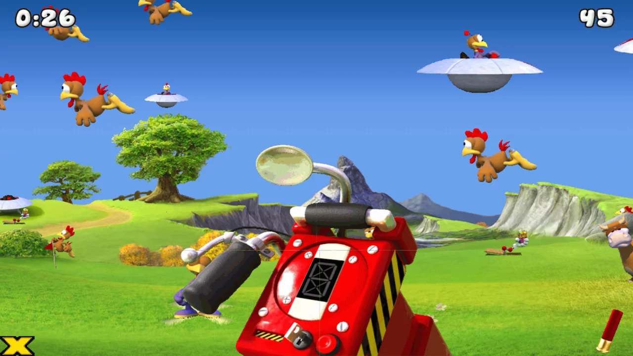 Изображение игры: Moorhuhn Invasion (Crazy Chicken Invasion)