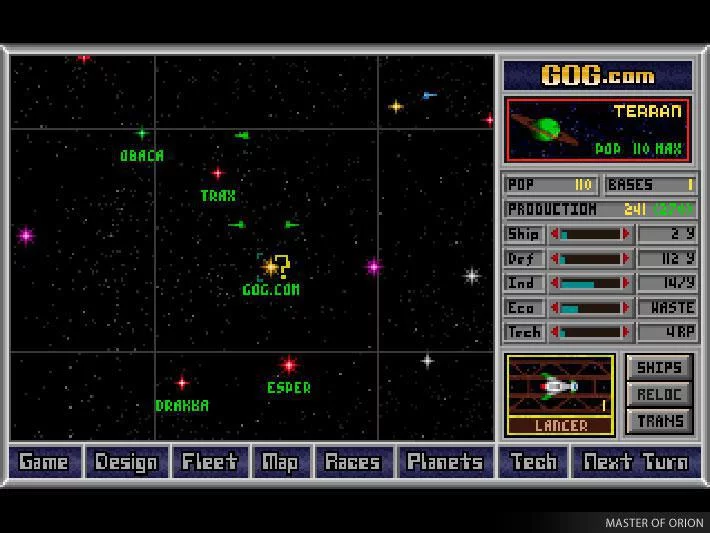 Изображение игры: Master of Orion 1+2