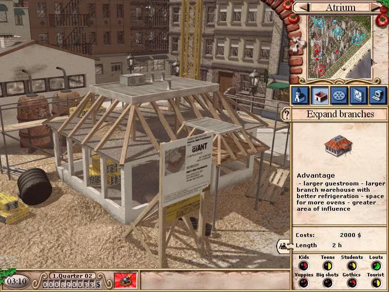 Изображение игры: Pizza Tycoon 2