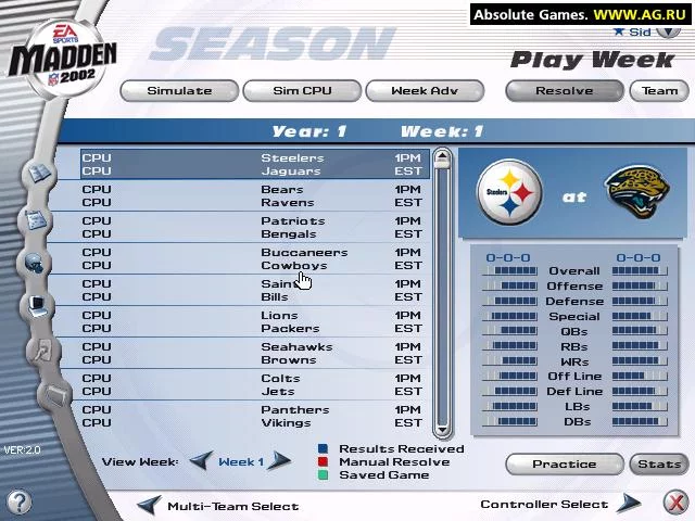 Изображение игры: Madden NFL 2002