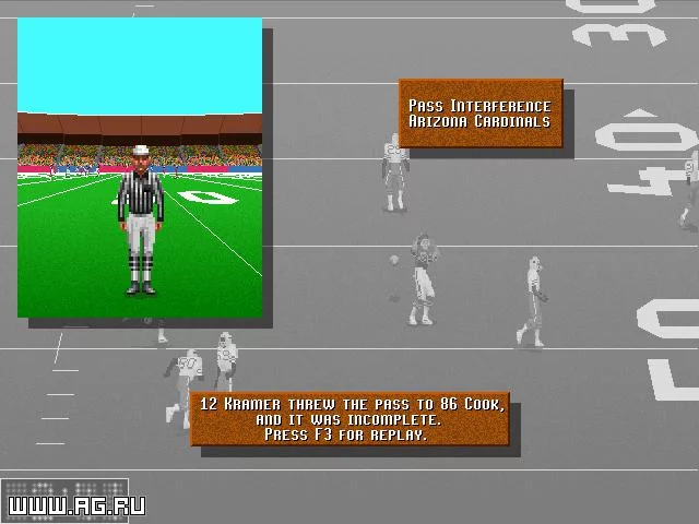 Изображение игры: Unnecessary Roughness '95