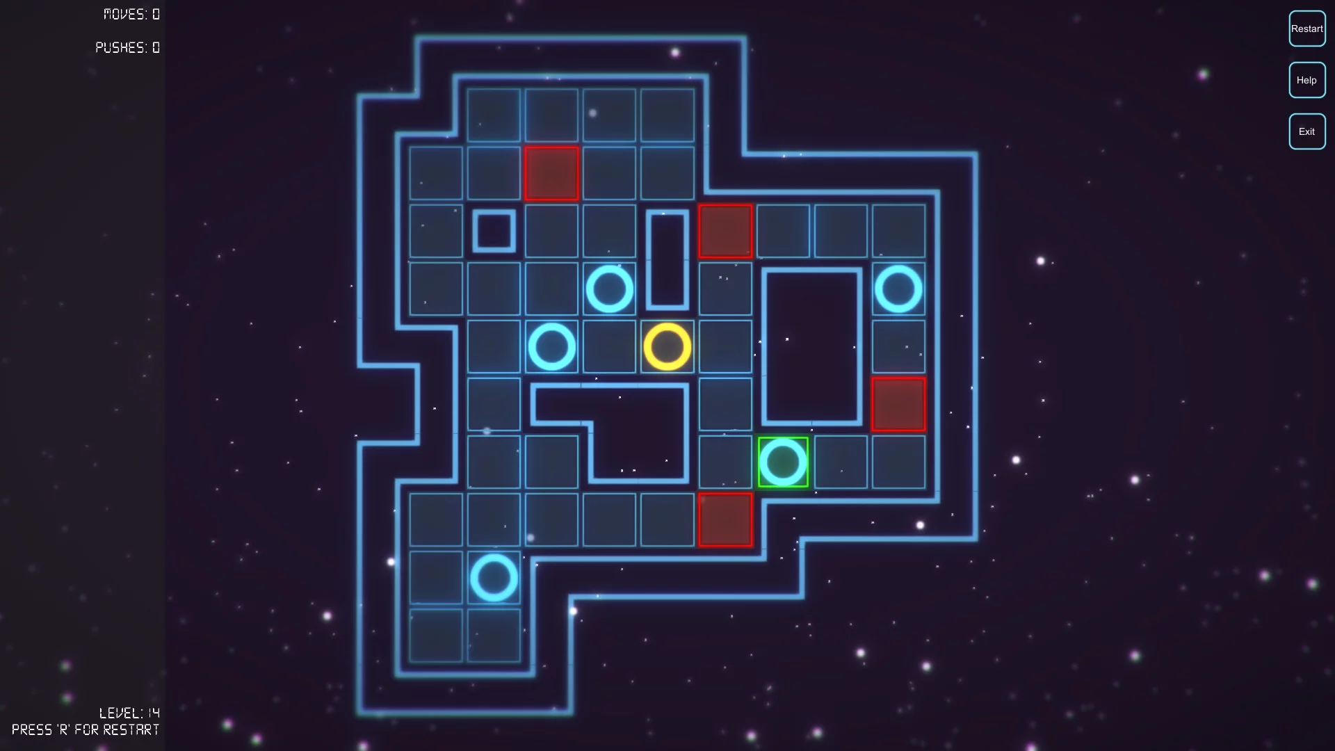 Изображение игры: Glowing Sokoban