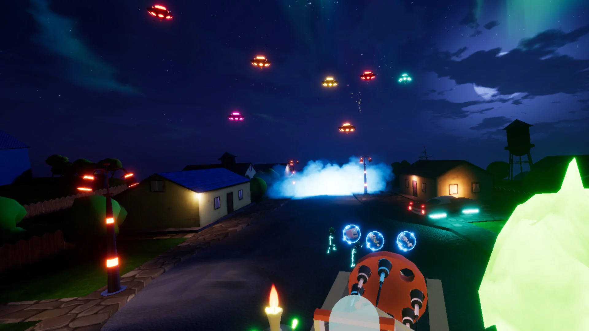Изображение игры: Aliens In The Yard