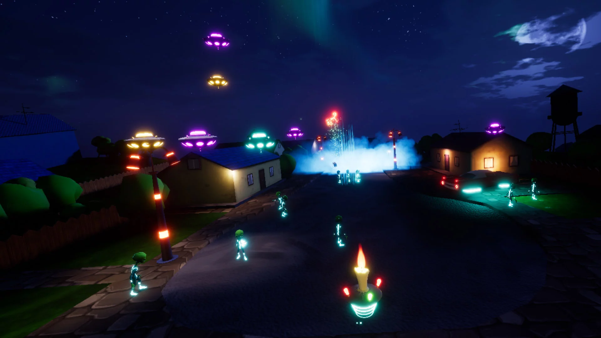 Изображение игры: Aliens In The Yard