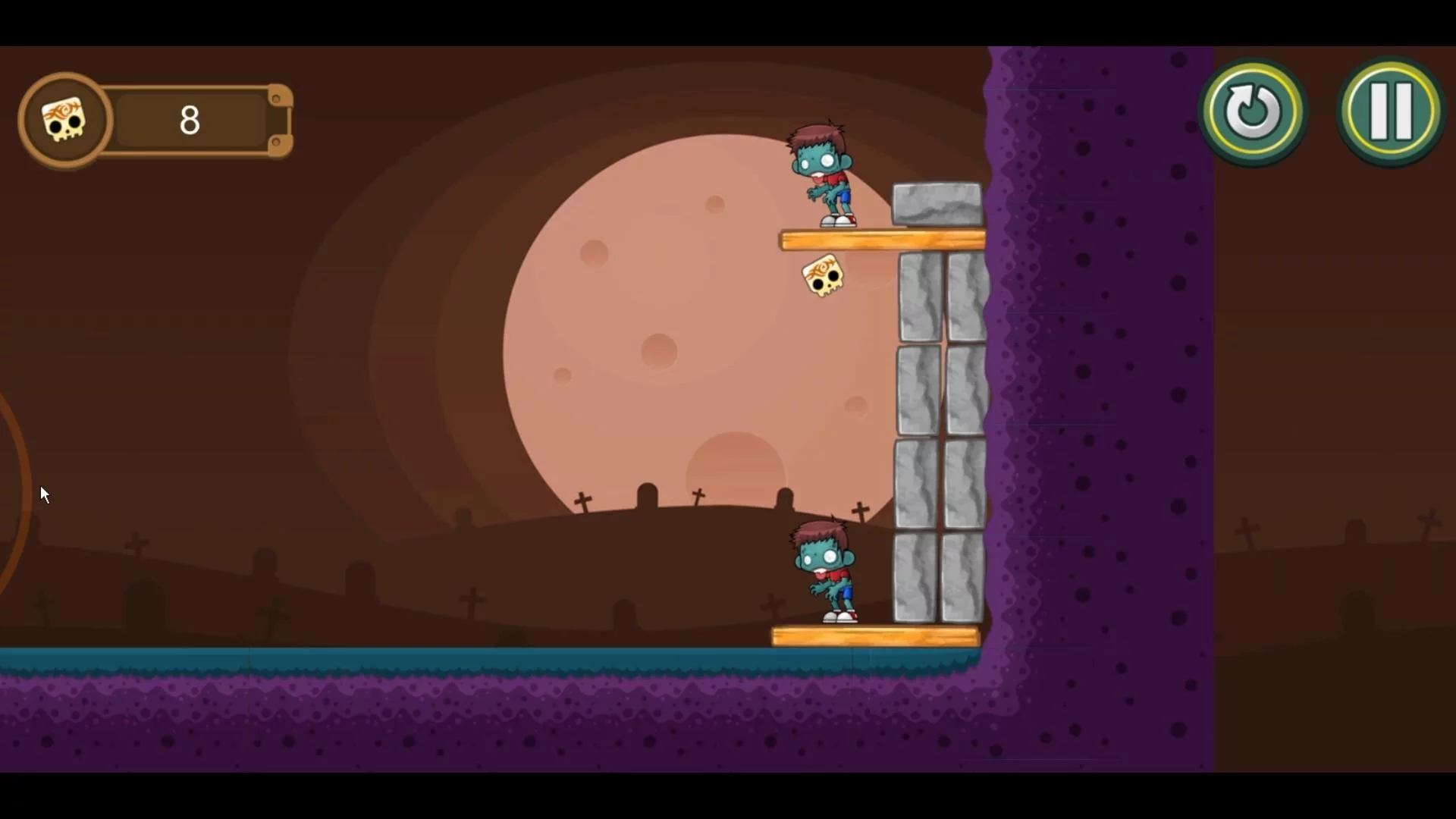 Изображение игры: SlingSkull Zombies 2