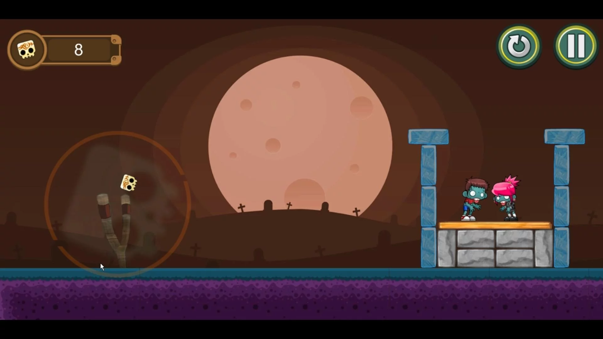 Изображение игры: SlingSkull Zombies 2
