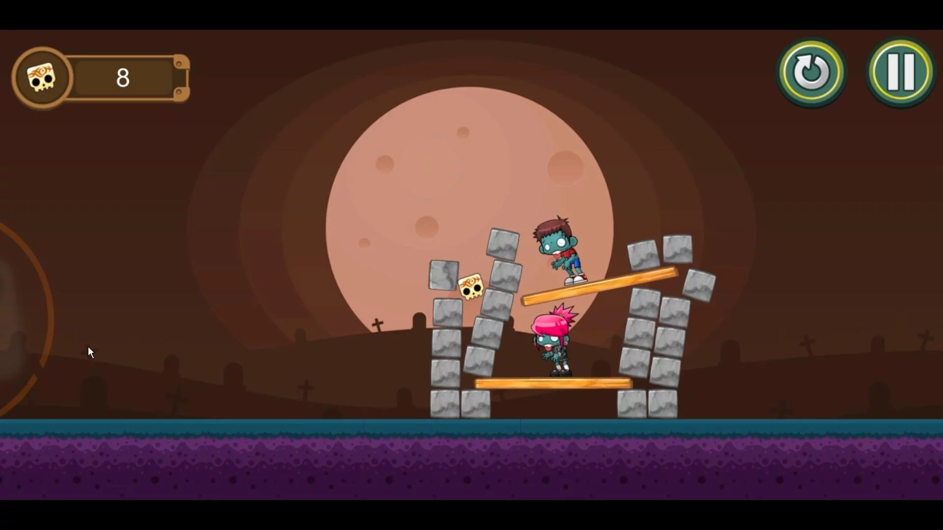 Изображение игры: SlingSkull Zombies 2