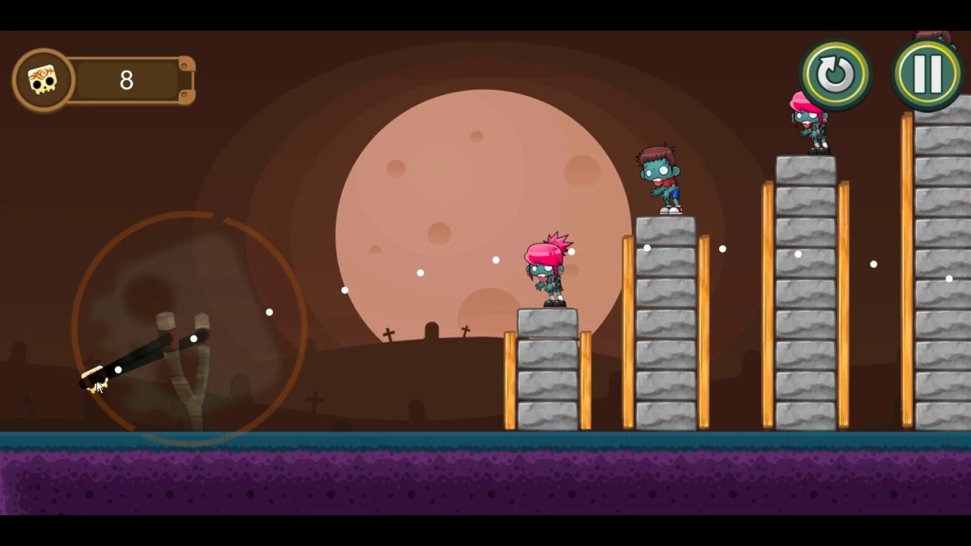 Изображение игры: SlingSkull Zombies 2