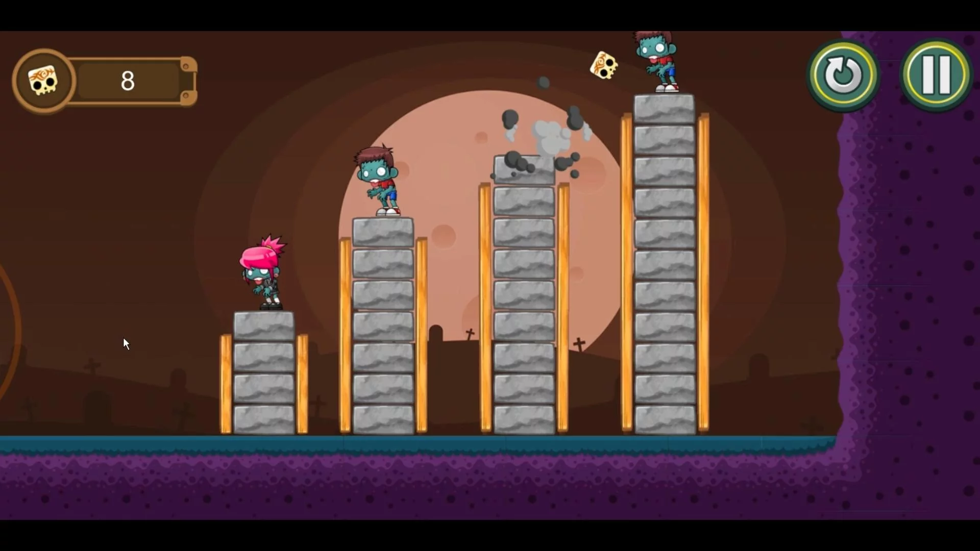 Изображение игры: SlingSkull Zombies 2