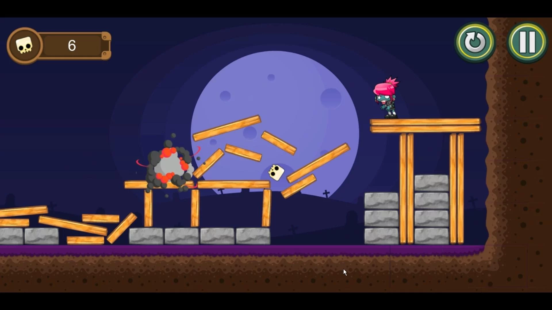 Изображение игры: SlingSkull Zombies