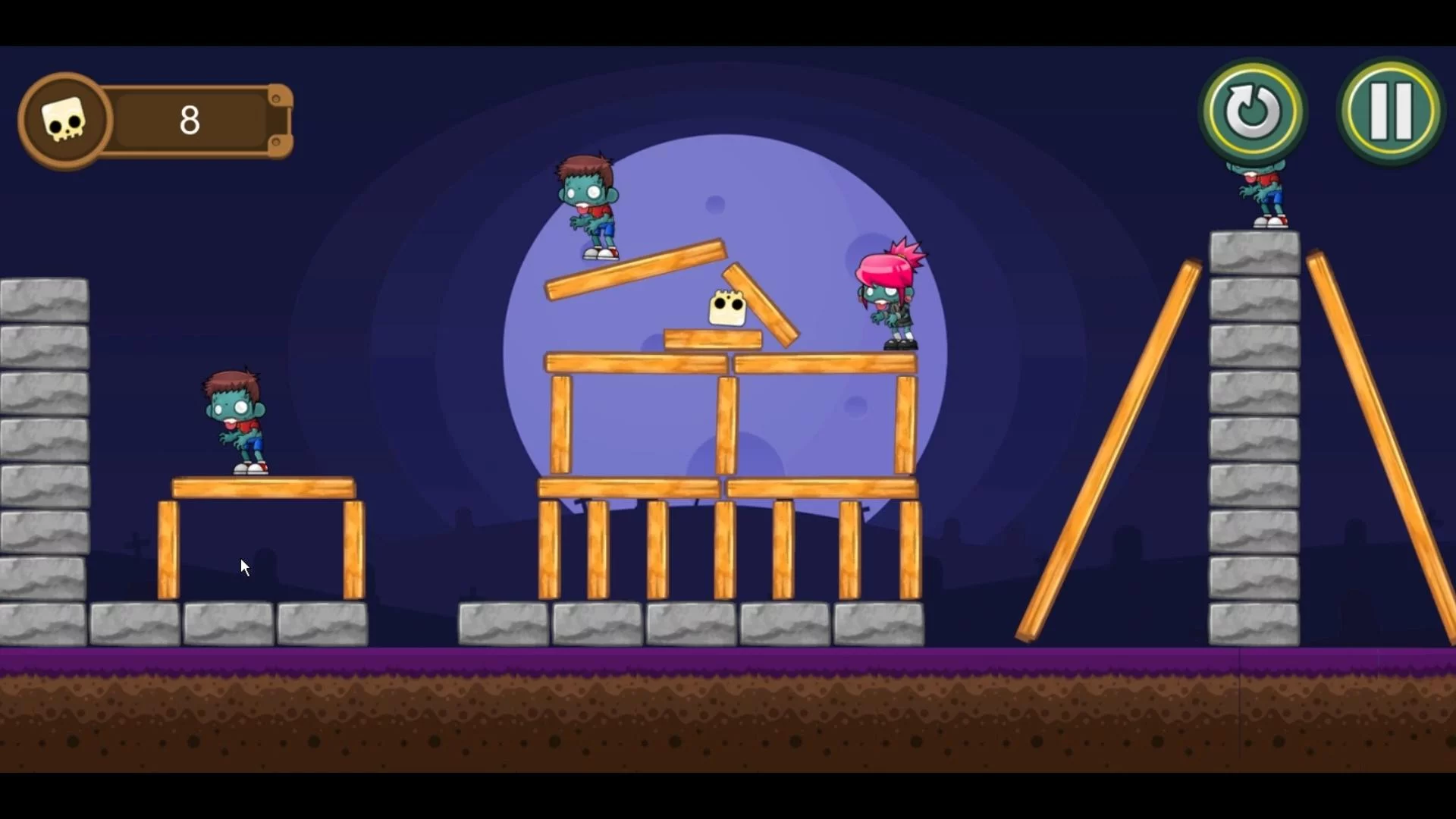Изображение игры: SlingSkull Zombies