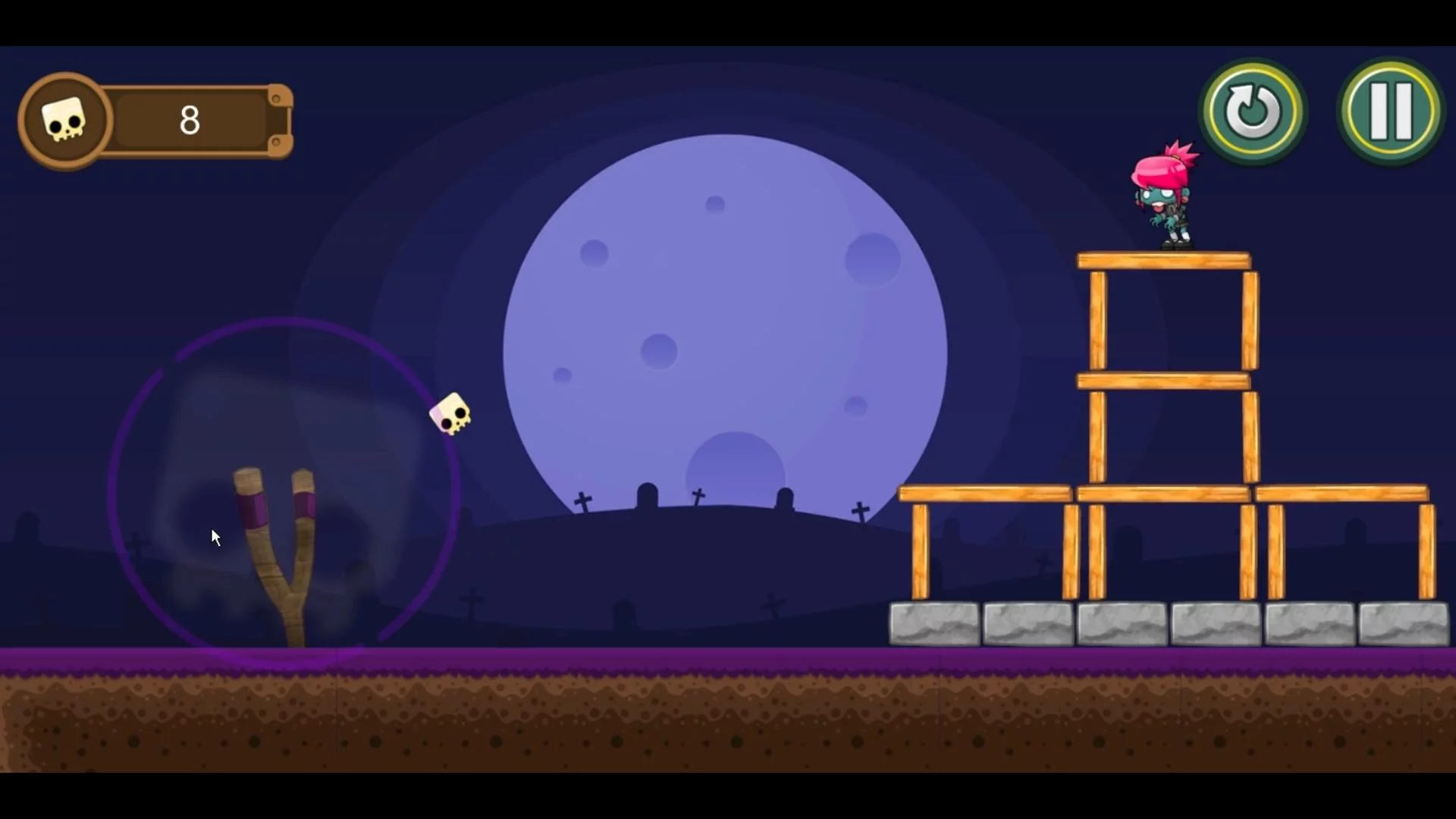 Изображение игры: SlingSkull Zombies